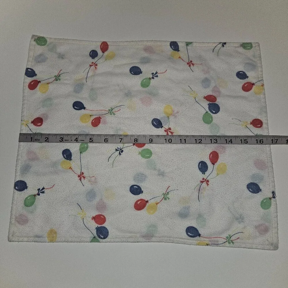 VTG Balloons Baby Burp Cloth Primary Colors Red Blue Yellow Green 14